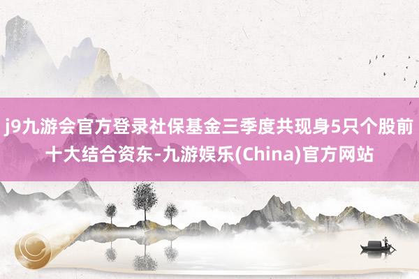 j9九游会官方登录社保基金三季度共现身5只个股前十大结合资东-九游娱乐(China)官方网站